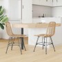 Silla de comedor 2 pcs Natural 44.5 x 55 x 85 cm Ratan e Hierro en Sillas de comedor | Comprar online en Foru.es