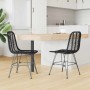 Silla de comedor 2 pcs Negro 44.5 x 55 x 85 cm Ratan e Hierro en Sillas de comedor | Comprar online en Foru.es