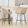 Silla de Bar 2 pcs Natural 55 x 52 x 92 cm Ratan e Hierro en Taburetes de cocina | Comprar online en Foru.es