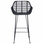 Silla de Bar 2 pcs Negro 55 x 52 x 92 cm Ratan e Hierro en Taburetes de cocina | Comprar online en Foru.es