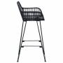 Silla de Bar 2 pcs Negro 55 x 52 x 92 cm Ratan e Hierro en Taburetes de cocina | Comprar online en Foru.es