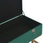 Banco con compartimento 105 cm verde de terciopelo de vidaXL, Bancos para recibidores y almacenamiento - Ref: Foro24-247570, ...