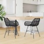 Silla de comedor 2 pcs Negro 55 x 50 x 74 cm Ratan e Hierro en Sillas de comedor | Comprar online en Foru.es