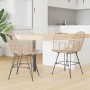 Silla de comedor 2 pcs Natural 57 x 54.5 x 85 cm Ratan e Hierro en Sillas de comedor | Comprar online en Foru.es