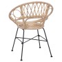 Silla de comedor 2 pcs Natural 65 x 55,5 x 81 cm Ratan e Hierro en Sillas de comedor | Comprar online en Foru.es