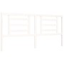 Estructura cama de matrimonio con cabecero madera maciza blanco de vidaXL, Camas y somieres - Ref: Foro24-3192897, Precio: 16...