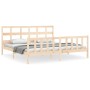 Estructura de cama con cabecero madera maciza 200x200 cm de vidaXL, Camas y somieres - Ref: Foro24-3193031, Precio: 145,68 €,...