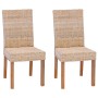 Silla de comedor 2 pcs Natural 45 x 54 x 93 cm en Sillas de comedor | Comprar online en Foru.es