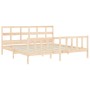Estructura de cama con cabecero madera maciza 200x200 cm de vidaXL, Camas y somieres - Ref: Foro24-3193031, Precio: 145,68 €,...
