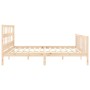 Estructura de cama con cabecero madera maciza 200x200 cm de vidaXL, Camas y somieres - Ref: Foro24-3193031, Precio: 145,68 €,...
