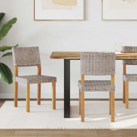 Silla de comedor 2 pcs Gris Kubu 46 x 55 x 84 cm Ratán Kubu en Sillas de comedor | Comprar online en Foru.es