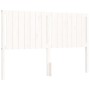 Estructura de cama con cabecero madera maciza blanco 160x200 cm de vidaXL, Camas y somieres - Ref: Foro24-3192957, Precio: 17...