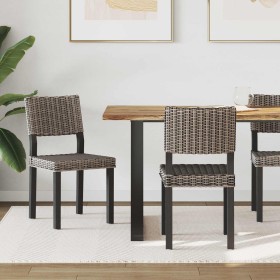 Silla de comedor 2 pcs Lavado negro 46 x 55 x 84 cm Ratán Kubu en Sillas de comedor | Comprar online en Foru.es