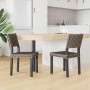 Silla de comedor 2 pcs Lavado negro 46 x 55 x 84 cm Ratán Kubu en Sillas de comedor | Comprar online en Foru.es