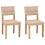 Silla de comedor 2 pcs Natural 46 x 55 x 84 cm Ratán Kubu en Sillas de comedor | Comprar online en Foru.es