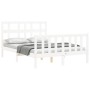 Estructura de cama con cabecero madera maciza blanco 120x200 cm de vidaXL, Camas y somieres - Ref: Foro24-3193007, Precio: 12...