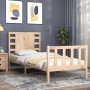 Estructura de cama con cabecero madera maciza de vidaXL, Camas y somieres - Ref: Foro24-3192781, Precio: 105,92 €, Descuento: %