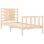 Estructura de cama con cabecero madera maciza de vidaXL, Camas y somieres - Ref: Foro24-3192781, Precio: 105,92 €, Descuento: %