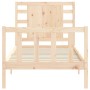 Estructura de cama con cabecero madera maciza de vidaXL, Camas y somieres - Ref: Foro24-3192781, Precio: 105,92 €, Descuento: %