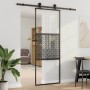 Puerta de Vidrio Calado Negro 90 x 2 x 205 cm Aluminio en Puertas | Comprar online en Foru.es