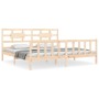 Estructura de cama con cabecero madera maciza 200x200 cm de vidaXL, Camas y somieres - Ref: Foro24-3192576, Precio: 147,21 €,...