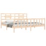 Estructura de cama con cabecero madera maciza 200x200 cm de vidaXL, Camas y somieres - Ref: Foro24-3192576, Precio: 147,21 €,...