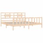 Estructura de cama con cabecero madera maciza 200x200 cm de vidaXL, Camas y somieres - Ref: Foro24-3192576, Precio: 147,21 €,...