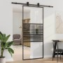 Puerta de Vidrio Rayado Negro 90 x 2 x 205 cm Aluminio en Puertas | Comprar online en Foru.es