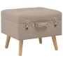 Taburete de almacenamiento 40 cm beige de tela de vidaXL, Bancos para recibidores y almacenamiento - Ref: Foro24-247518, Prec...