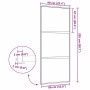 Puerta de Vidrio Rayado Negro 90 x 2 x 205 cm Aluminio en Puertas | Comprar online en Foru.es