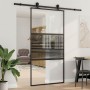 Puerta de Vidrio Rayado Negro 90 x 2 x 205 cm Aluminio en Puertas | Comprar online en Foru.es