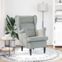 sillón Gris Claro 92 x 71 x 91 cm Terciopelo en Sillones | Comprar online en Foru.es