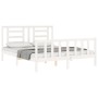 Estructura de cama con cabecero madera maciza blanco 160x200 cm de vidaXL, Camas y somieres - Ref: Foro24-3192892, Precio: 14...