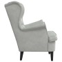 sillón Gris Claro 92 x 71 x 91 cm Terciopelo en Sillones | Comprar online en Foru.es