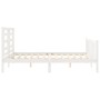 Estructura de cama con cabecero madera maciza blanco 160x200 cm de vidaXL, Camas y somieres - Ref: Foro24-3192892, Precio: 14...