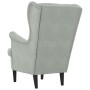 sillón Gris Claro 92 x 71 x 91 cm Terciopelo en Sillones | Comprar online en Foru.es