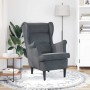 sillón Gris oscuro 92 x 71 x 91 cm Terciopelo en Sillones | Comprar online en Foru.es