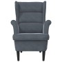 sillón Gris oscuro 92 x 71 x 91 cm Terciopelo en Sillones | Comprar online en Foru.es