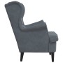 sillón Gris oscuro 92 x 71 x 91 cm Terciopelo en Sillones | Comprar online en Foru.es