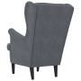 sillón Gris oscuro 92 x 71 x 91 cm Terciopelo en Sillones | Comprar online en Foru.es