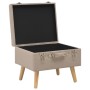 Taburete de almacenamiento 40 cm beige de tela de vidaXL, Bancos para recibidores y almacenamiento - Ref: Foro24-247518, Prec...