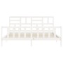 Estructura de cama con cabecero madera maciza blanco 200x200 cm de vidaXL, Camas y somieres - Ref: Foro24-3193097, Precio: 15...