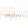 Estructura de cama con cabecero madera maciza blanco 120x200 cm de vidaXL, Camas y somieres - Ref: Foro24-3192877, Precio: 12...