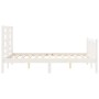 Estructura de cama con cabecero madera maciza blanco 120x200 cm de vidaXL, Camas y somieres - Ref: Foro24-3192877, Precio: 12...