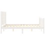 Estructura de cama con cabecero madera maciza blanco 120x200 cm de vidaXL, Camas y somieres - Ref: Foro24-3192812, Precio: 13...