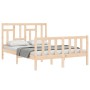 Estructura de cama con cabecero madera maciza 140x190 cm de vidaXL, Camas y somieres - Ref: Foro24-3193121, Precio: 129,71 €,...
