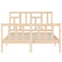 Estructura de cama con cabecero madera maciza 140x190 cm de vidaXL, Camas y somieres - Ref: Foro24-3193121, Precio: 129,71 €,...
