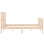 Estructura de cama con cabecero madera maciza 140x190 cm de vidaXL, Camas y somieres - Ref: Foro24-3193121, Precio: 129,71 €,...