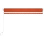 Toldo retráctil manual naranja y marrón 450x350 cm en Toldos | Comprar online en Foru.es