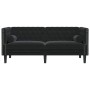 Sofá Negro 174 x 74,5 x 70,5 cm Terciopelo en Sofás | Comprar online en Foru.es